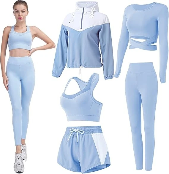 5 PCS Exercise Athletic Outfits Set 7 5 PCS Exercise Athletic Outfits Set 7